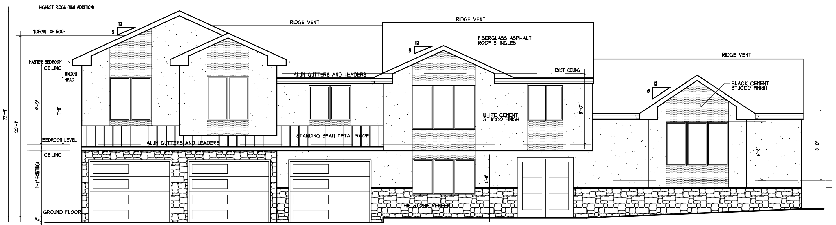 11 Pierce Ave — front elevation blueprint